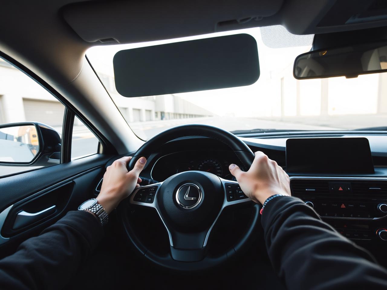 Volant de véhicule CityCar en conduite